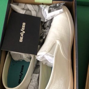 NIB SeaVees Linen Canvas Baja Slip On Sneakers— Brand New in Box